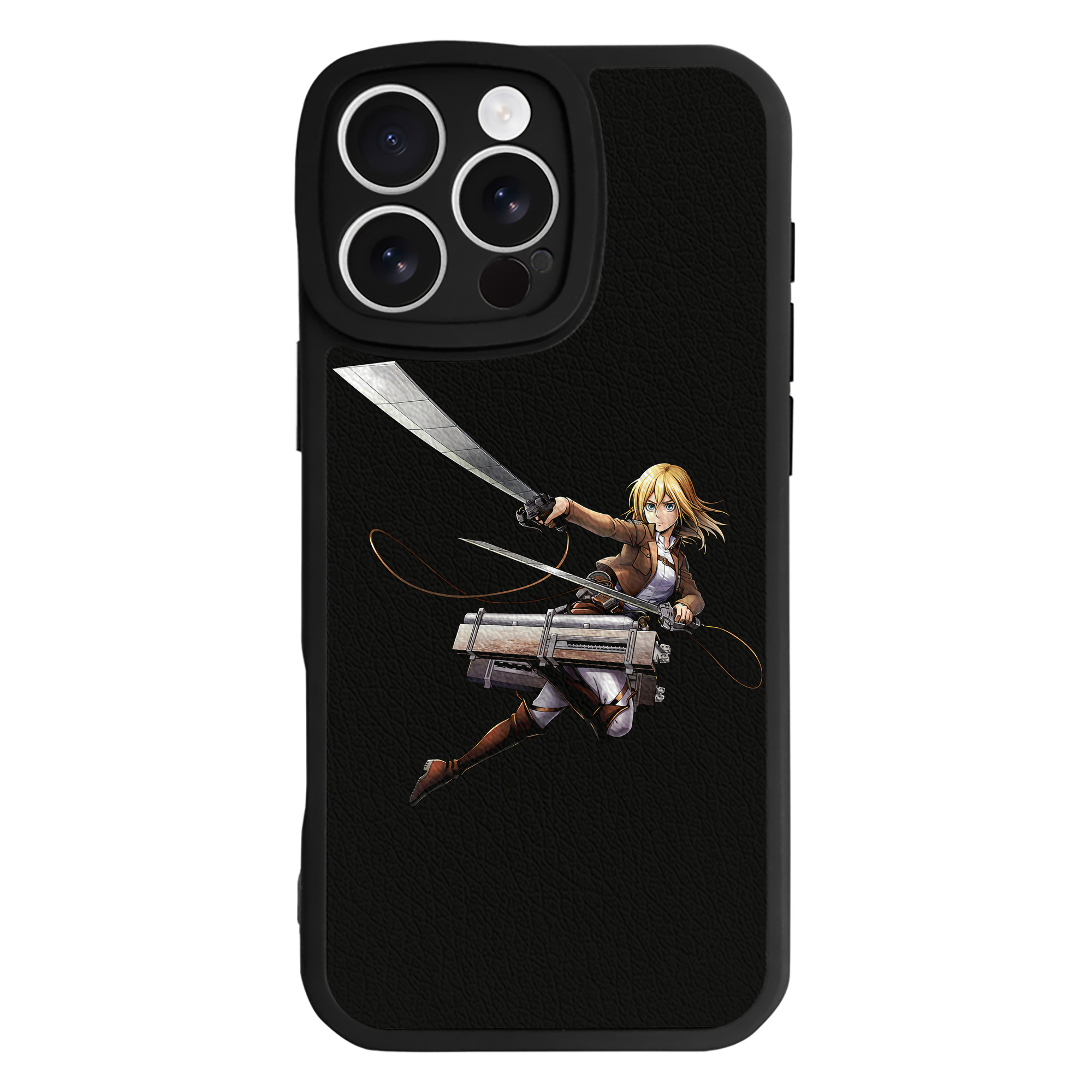 （画像用） 進撃の巨人 クリスタ·レンズ Attack on Titan Christa Lenz 【iPhone 16シリーズ対応】シリコンスマホケース（レザー調） 材質：シリコン
